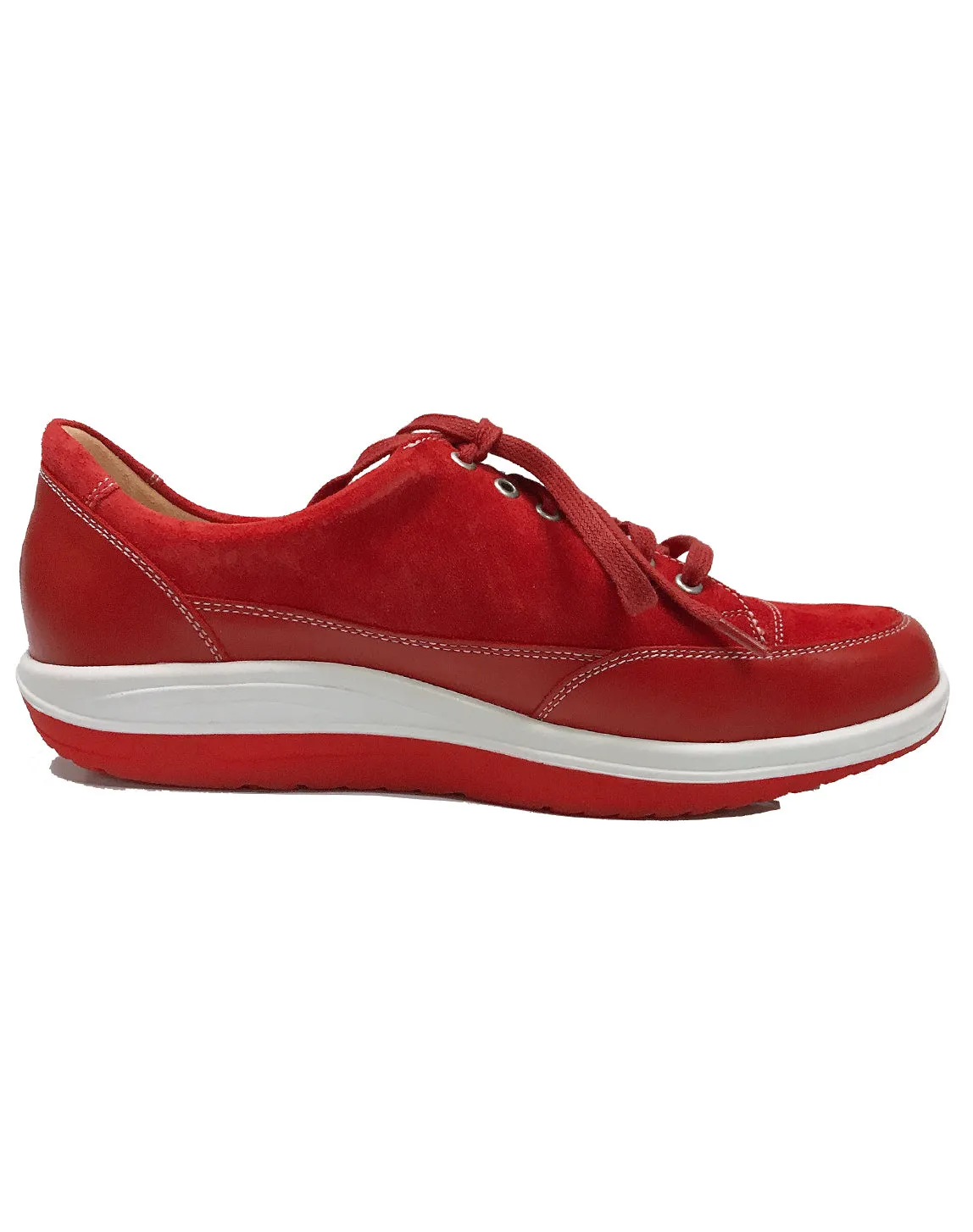 GANTER 208771 GISA ACTIVE LACE 3-9.5H - RED VELOUR